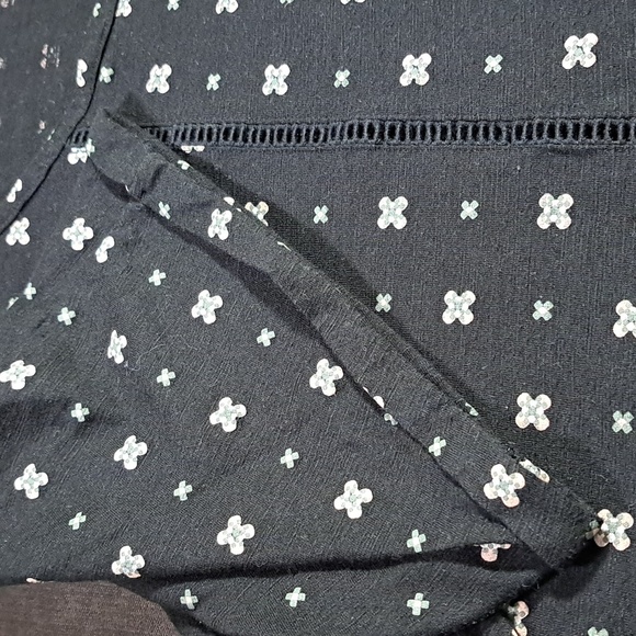 Penningtons In Every Story Black Pink Floral Shortsleeve Tee Peplum VG 4X - Picture 7 of 11